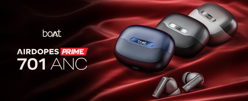 boAt Airdopes Prime 701 ANC — best TWS earbuds under 2000 with 46dB Hybrid ANC and Spatial Audio