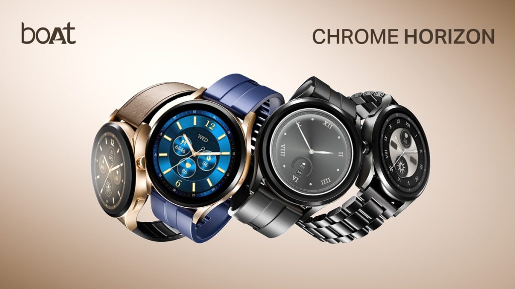 boAt Chrome Horizon — best smartwatches under 3000 with premium metal body Bluetooth 5.3 HD speaker and video watch faces