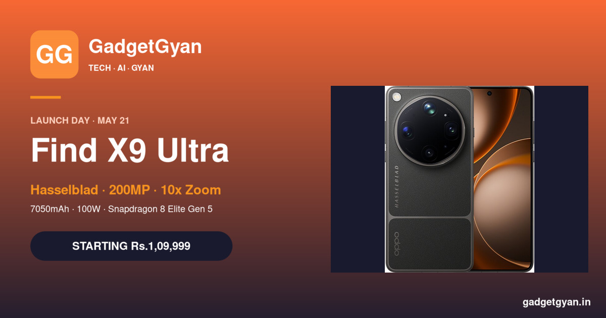OPPO Find X9 Ultra price India May 2026 launch in Tundra Umber with Hasselblad 200MP quad camera flagship