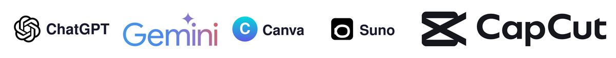 ChatGPT Gemini Canva Suno CapCut — best free AI tools for content creators 2026