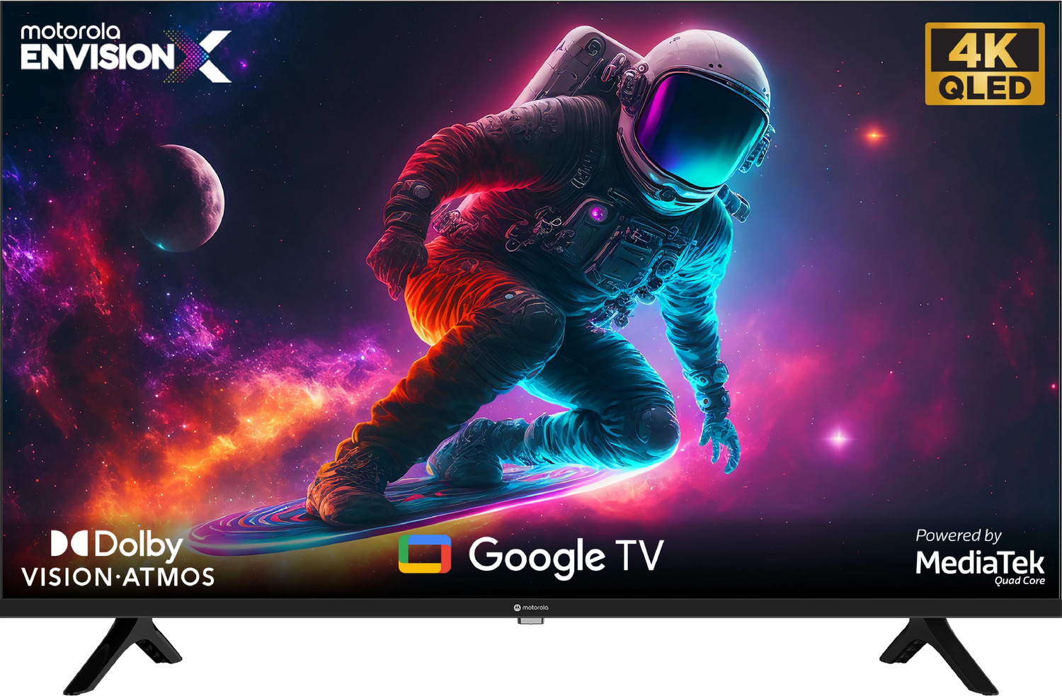 Motorola Envision X 43 inch QLED 4K — best smart TV under 25000 in India 2026 with 48W Dolby Atmos and Dolby Vision