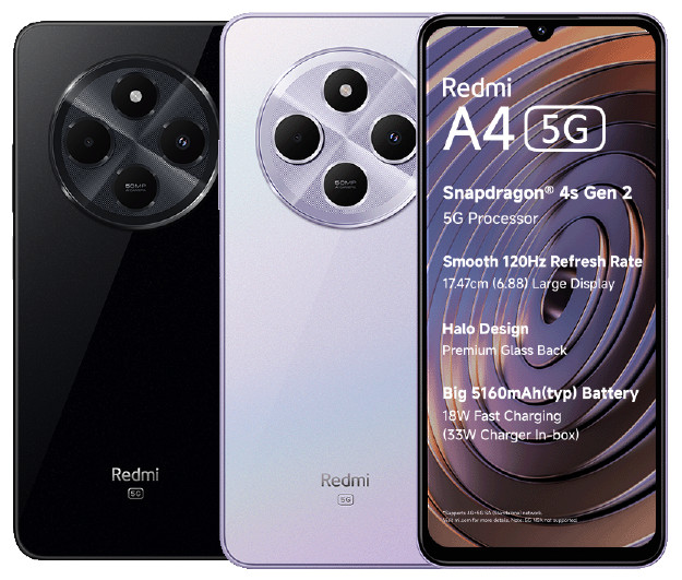 Redmi A4 5G — best phones under 10000 with Snapdragon 4s Gen 2 and 120Hz display at Rs 8499